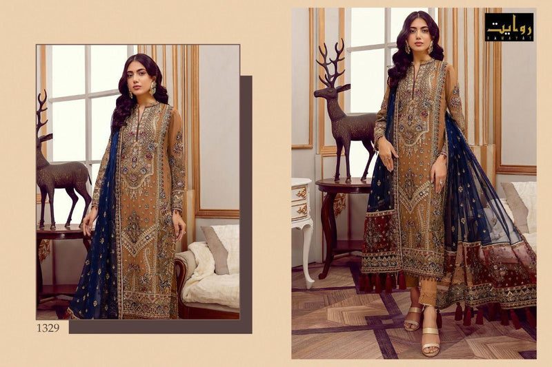 Rawayat Fashion Barocco Fox Georgette Pakistani Style Designer Party Wear Suits