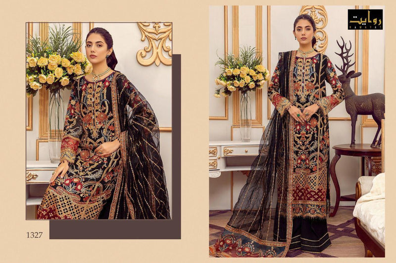 Rawayat Fashion Barocco Fox Georgette Pakistani Style Designer Party Wear Suits