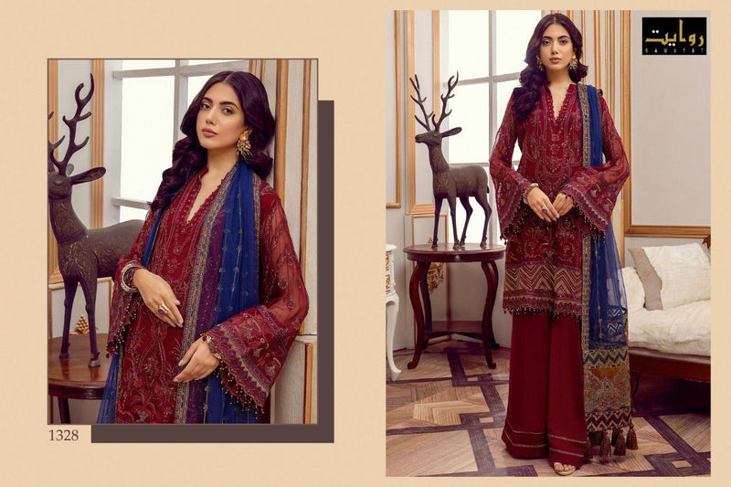 Rawayat Fashion Barocco Fox Georgette Pakistani Style Designer Party Wear Suits