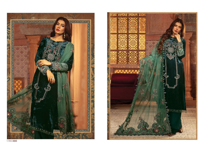 Deepsy Suit Baroque Velevt 22 With Heavy Embroidery Work Stylish Designer Party Wear Salwar Kameez