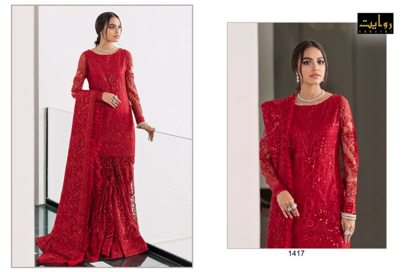Rawayat Fashion Baroque Vol 1 Fox Georgette Pakistani Style Designer Wedding Wear Salwar Suits