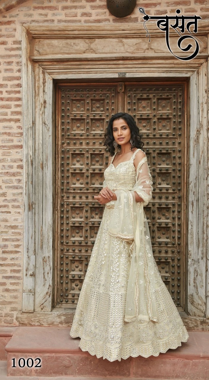 Basant Organza Silk Bridal Wear Salwar Suit