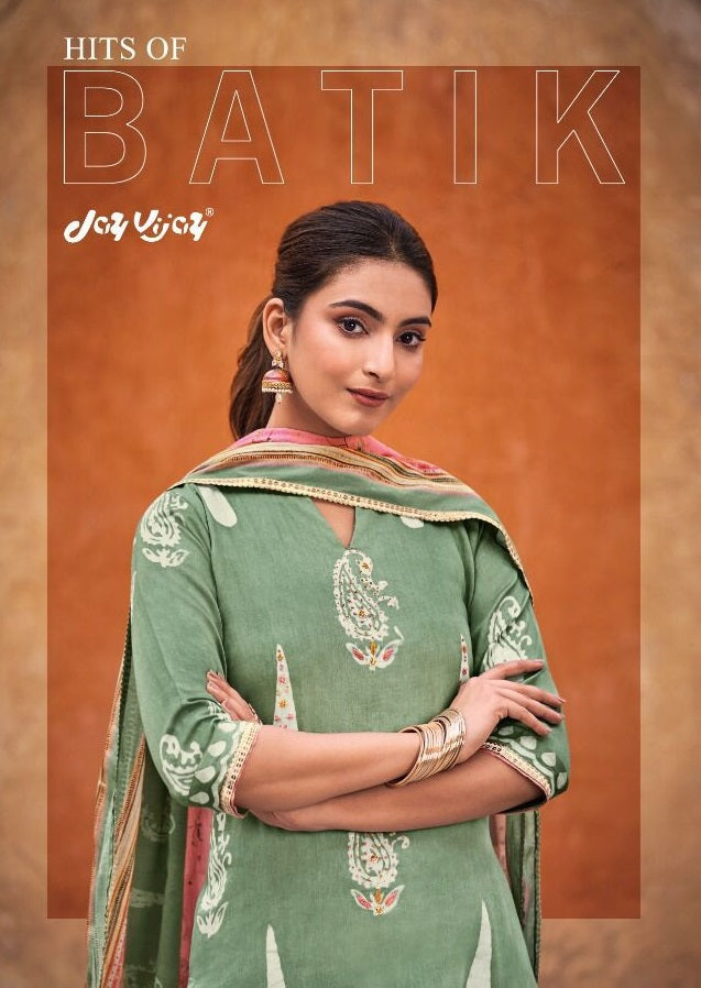Jay Vijay Dno 6621 To 6628 Pure Cotton With Hand Work Embroidery Stylish Designer salwar Suit