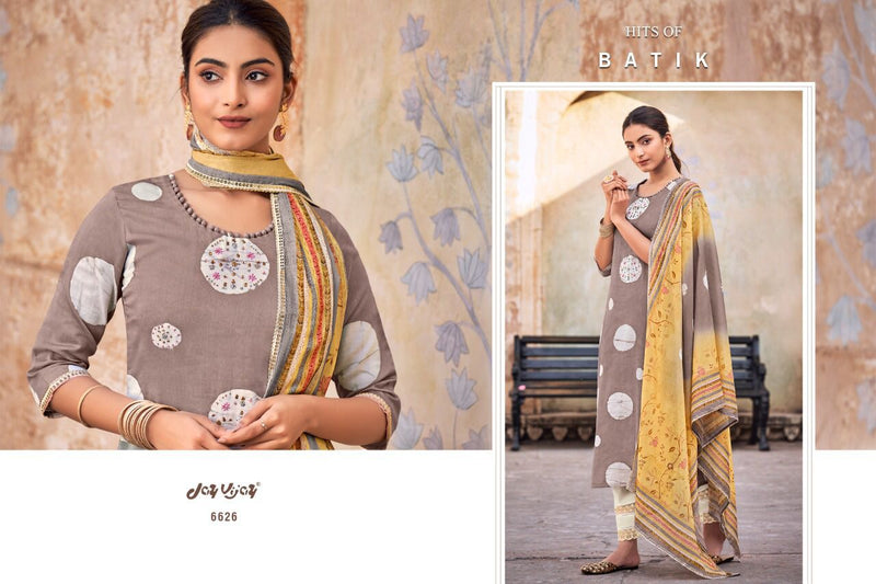 Jay Vijay Dno 6621 To 6628 Pure Cotton With Hand Work Embroidery Stylish Designer salwar Suit