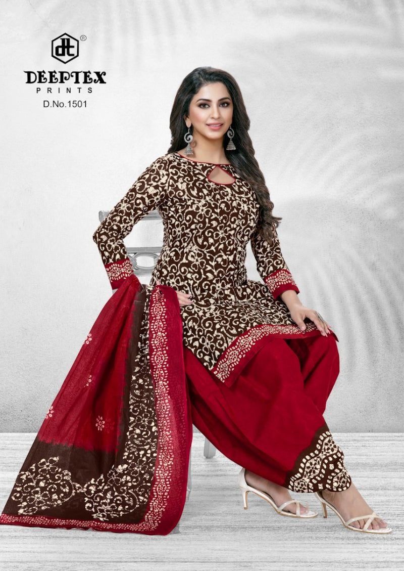 Deeptex Print Batik Plus Vol 15 Cotton Patiyala Salwar Suits