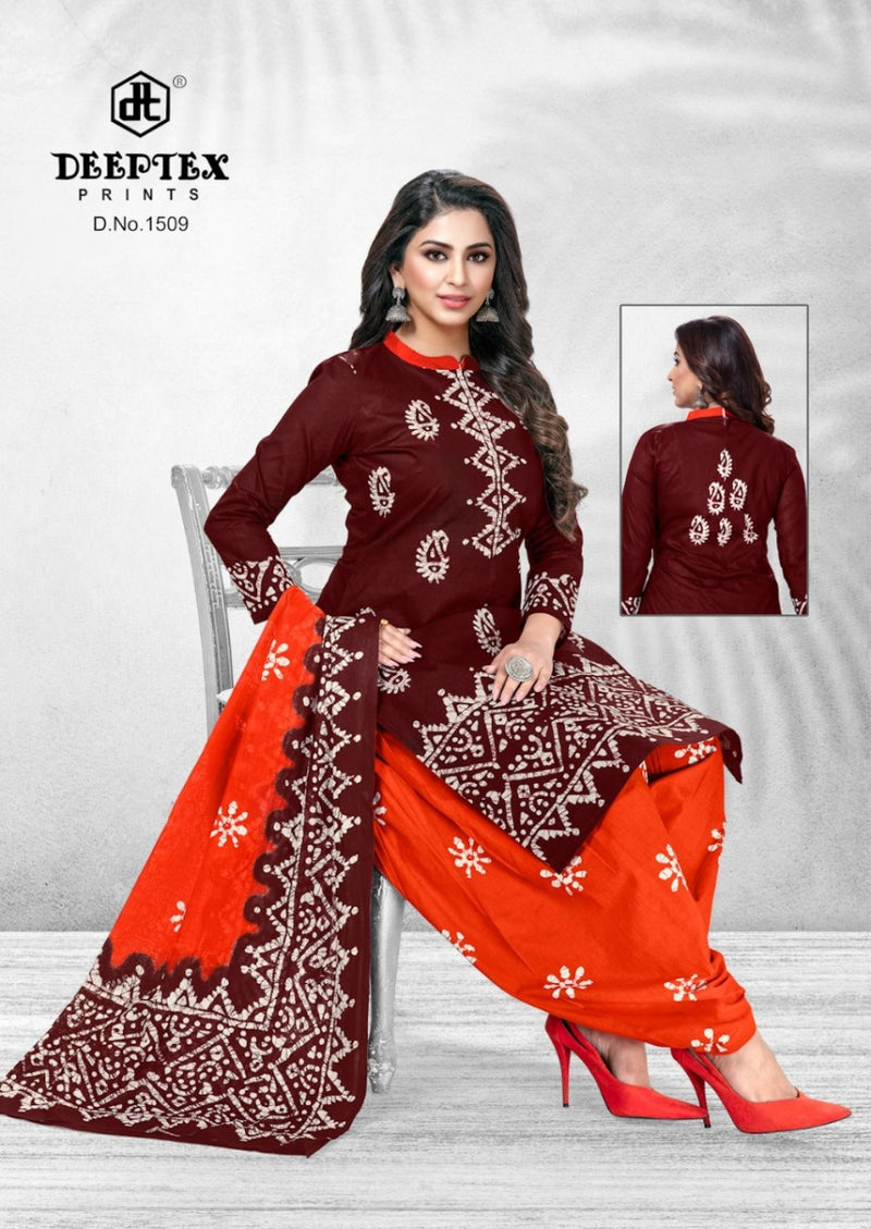 Deeptex Print Batik Plus Vol 15 Cotton Patiyala Salwar Suits