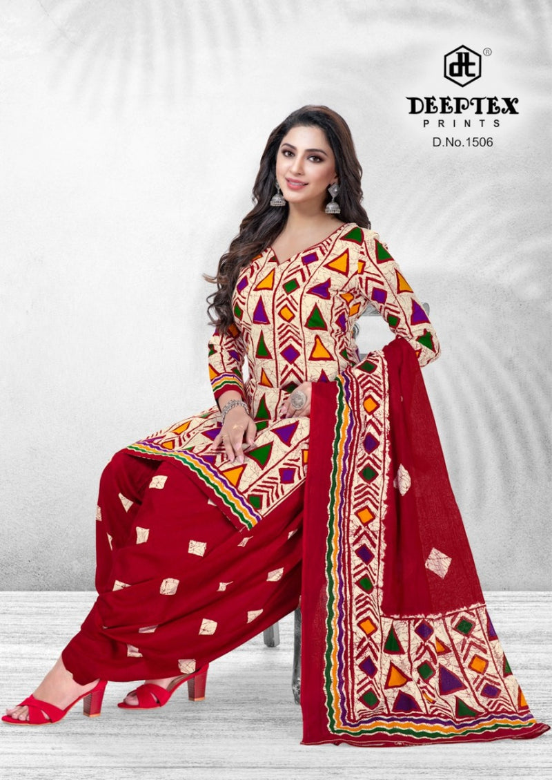 Deeptex Print Batik Plus Vol 15 Cotton Patiyala Salwar Suits