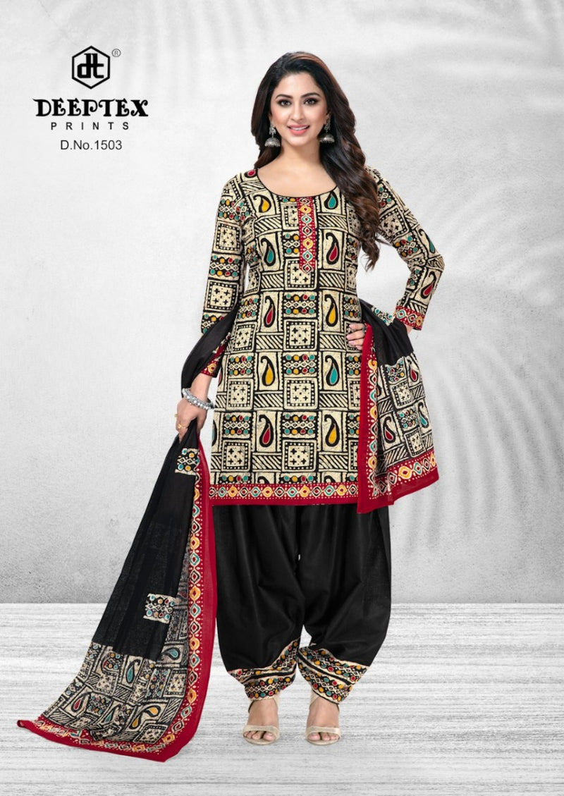 Deeptex Print Batik Plus Vol 15 Cotton Patiyala Salwar Suits