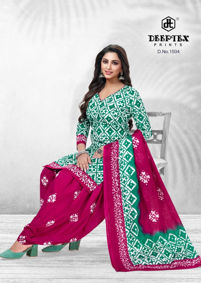 Deeptex Print Batik Plus Vol 15 Cotton Patiyala Salwar Suits