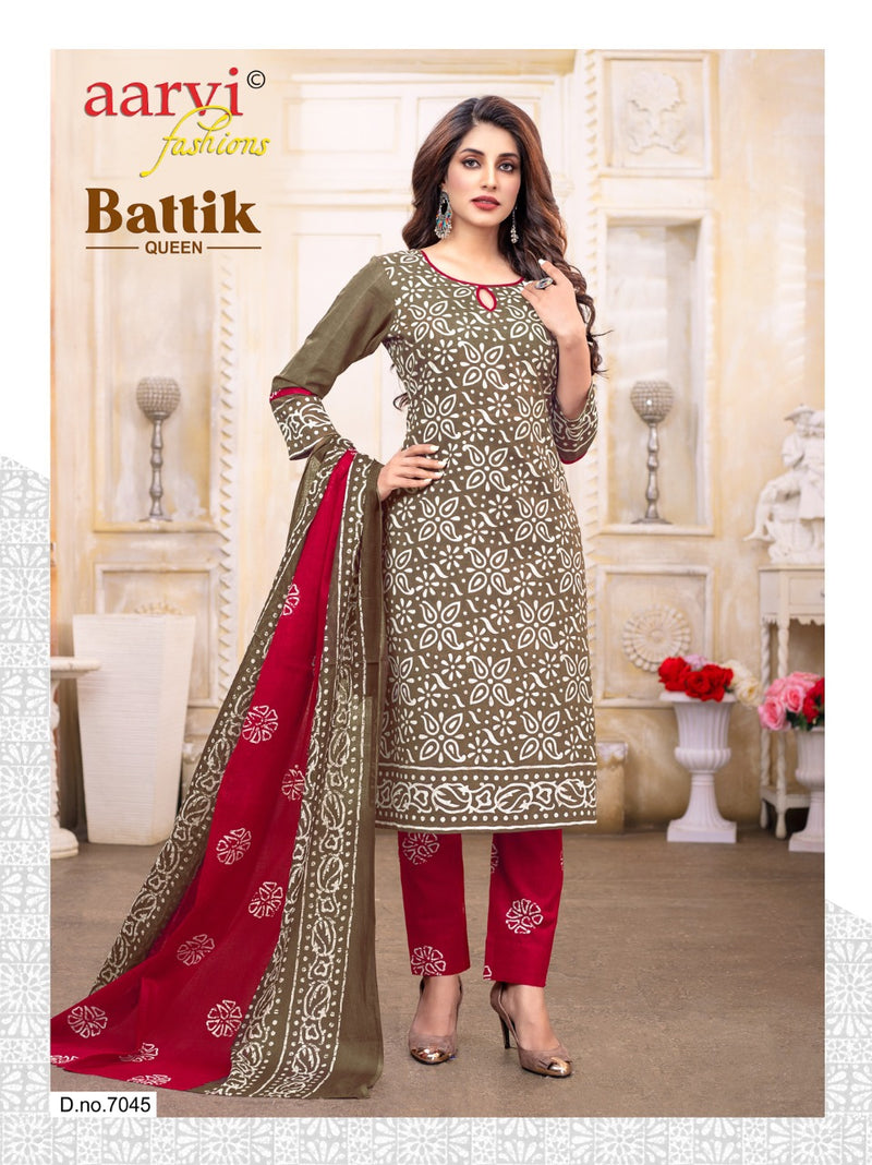 Aarvi Batik Queen Vol 1 Pure Cotton With Printed Work Stylish Designer Casual Look Salwar Suit