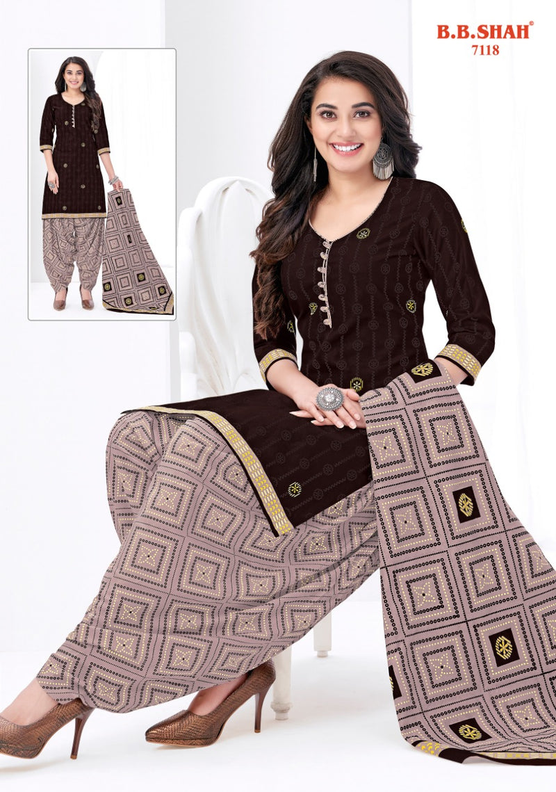 B B Shah Launch Nayraa Vol 1 Pure Cotton Printed Patiyala Style Designer Regular Wear Salwar Kameez