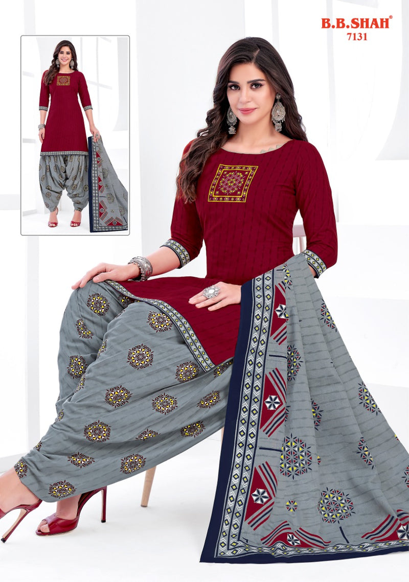 B B Shah Launch Nayraa Vol 1 Pure Cotton Printed Patiyala Style Designer Regular Wear Salwar Kameez