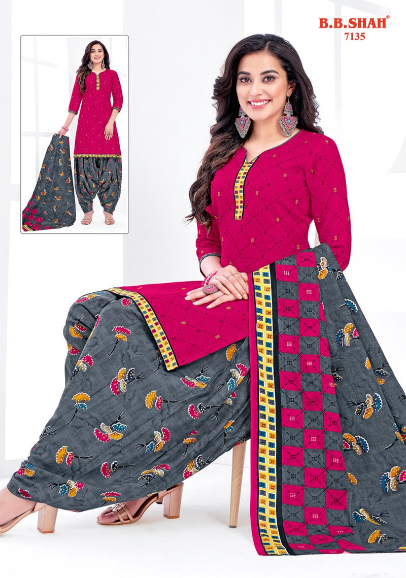 B B Shah Launch Nayraa Vol 1 Pure Cotton Printed Patiyala Style Designer Regular Wear Salwar Kameez
