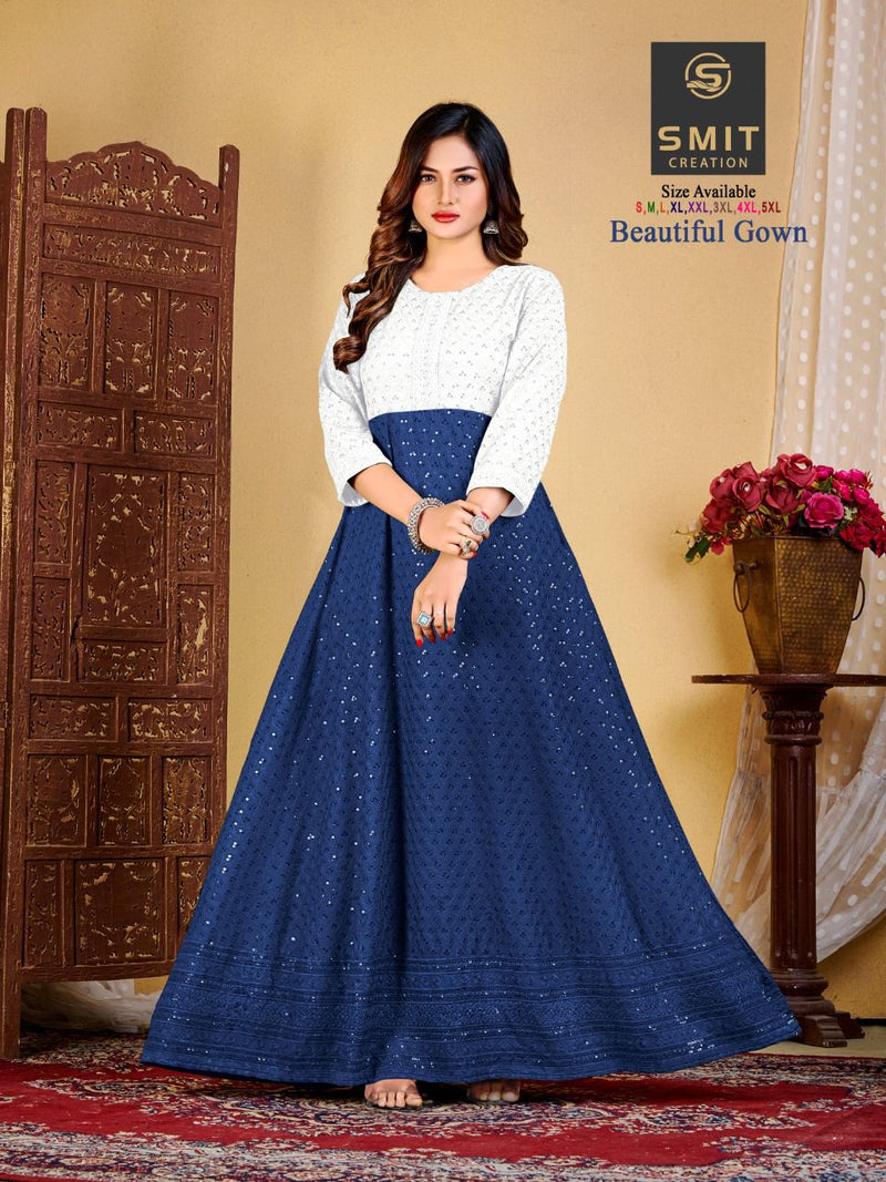 SAKHI BY WANNA BRAND HEAVY FANCY FABRIC HAND WORK PARTY WEAR DRESS  WHOLESALER AND DEALER