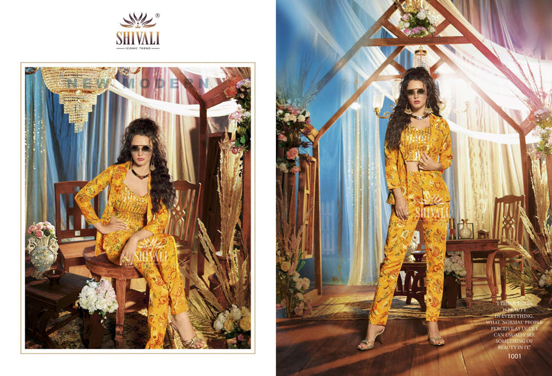 Shivali Bebo Fancy Printed With Embroidery Work Stylish Designer Crop Top Attractive Look Kurti