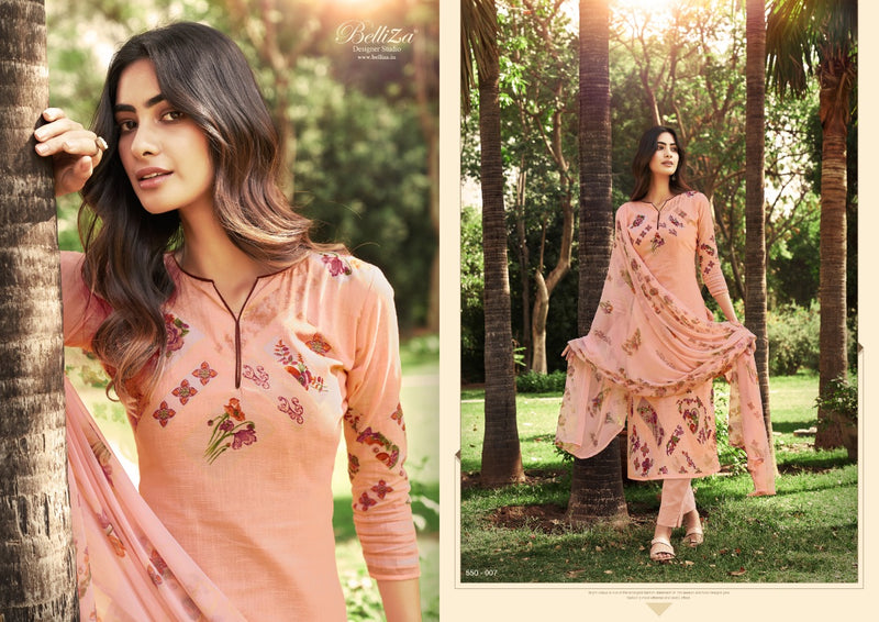 Belliza Designer Studio Glory Pure Cotton Linen Festive Wear Salwar Suits