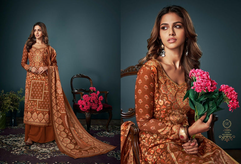 Bellza Kalamkari Pashmina With Exclusive Digital Prints Stylish Salwar Kameez