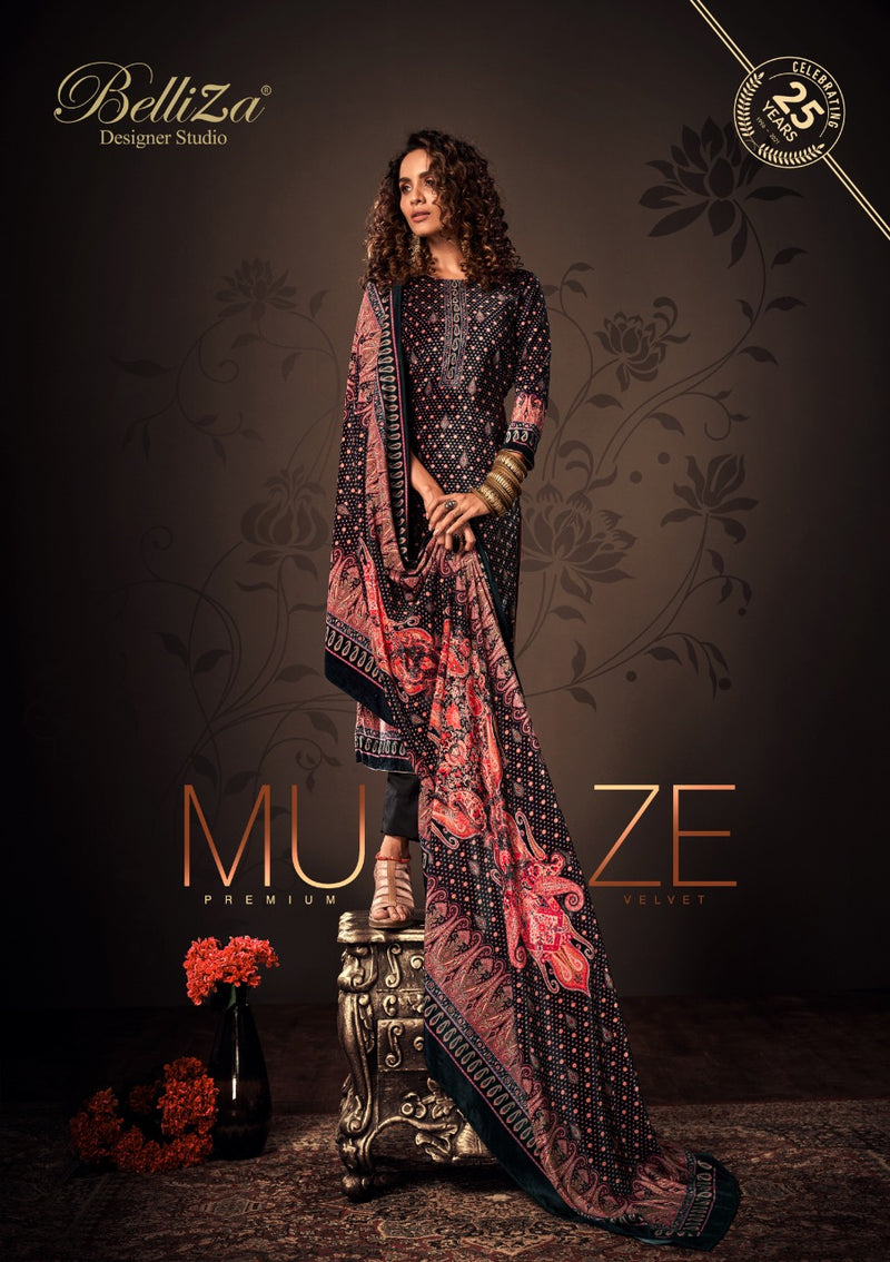 Belliza Muze Velvet Stylish Designer Festive Wear Salwar Kameez