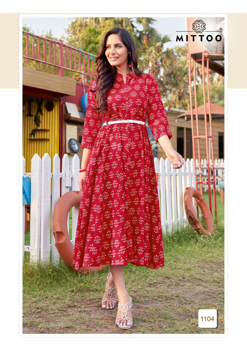 Mitto Fashion Belt Vol 7 Rayon Printed Stylish Modern Western Look Kurtis