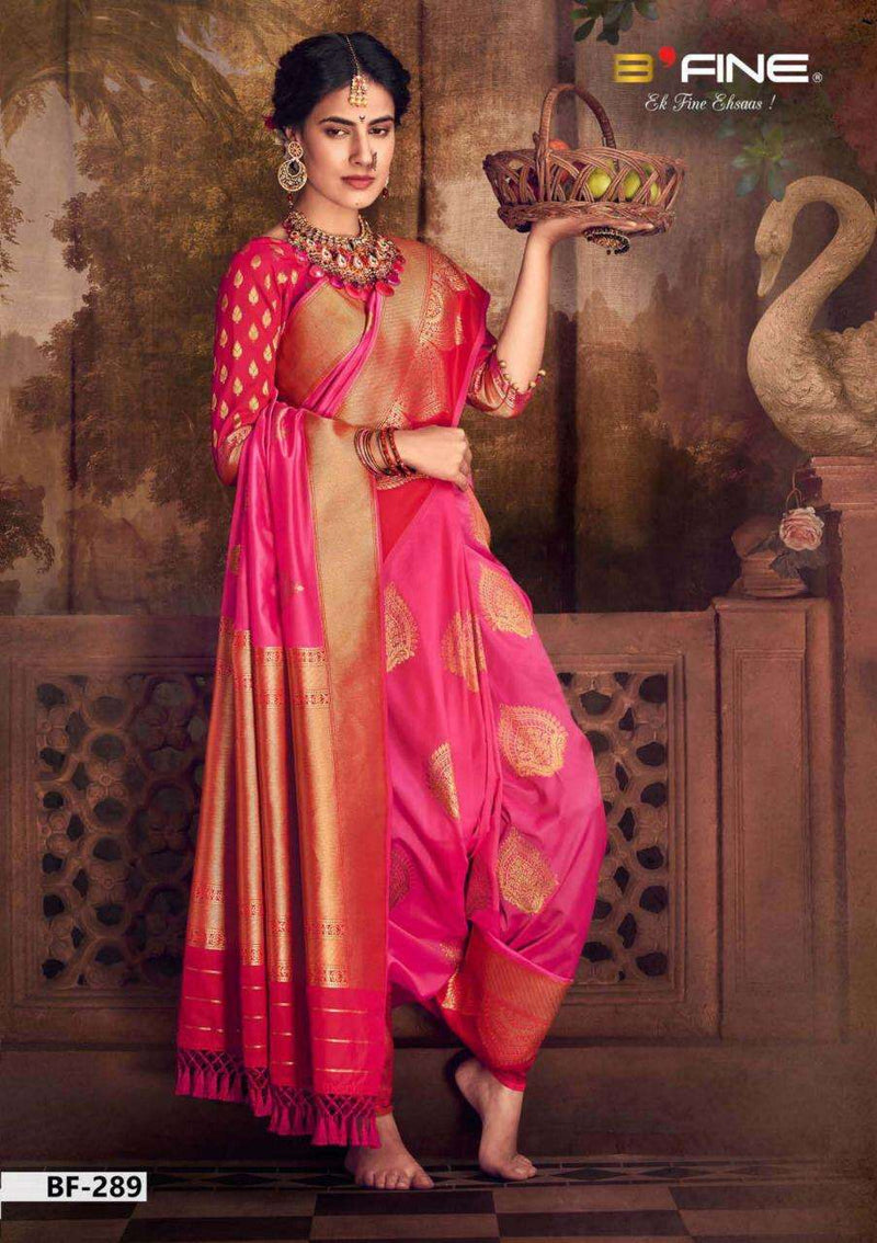 B Fine Kalakari 281-300 Series Silk Gorgeous Look Party Wear Sarees
