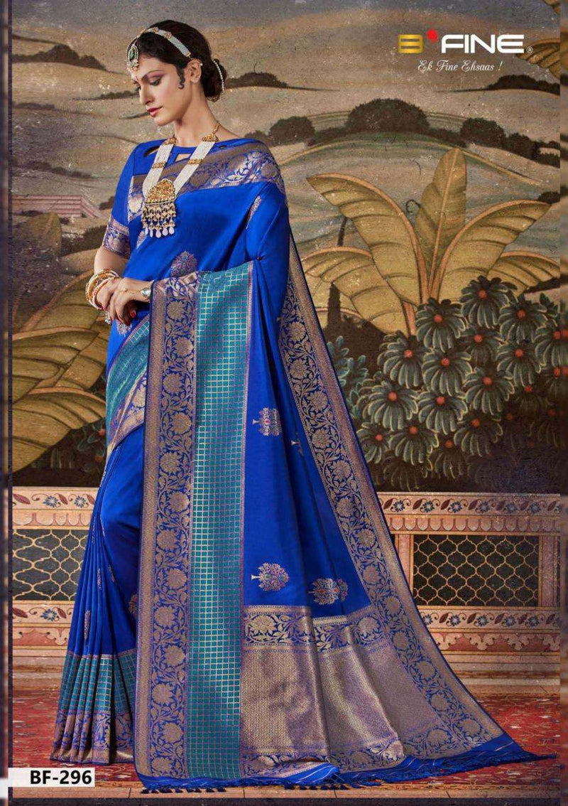 B Fine Kalakari 281-300 Series Silk Gorgeous Look Party Wear Sarees