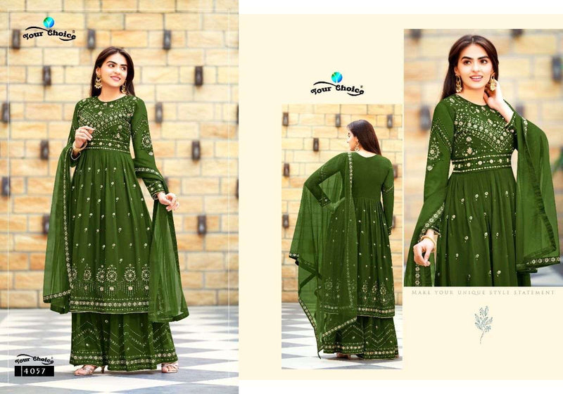 Your Choice Biba Vol 2 Georgette Designer Peplum Style Long Party Wear Embroidered Salwar Kameez