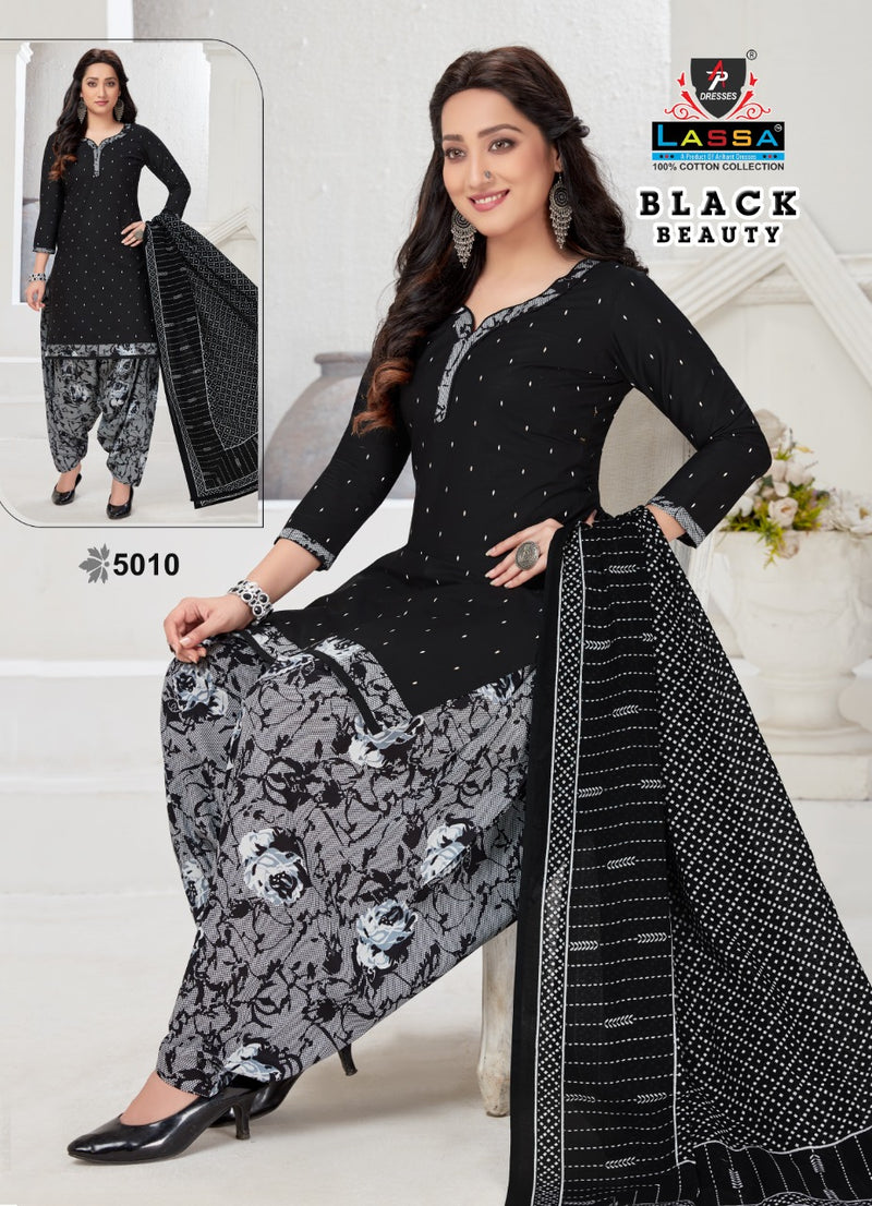 Lassa Black Beauty Vol 5 Cotton Printed Patiyala Style Party Wear Salwar Suits