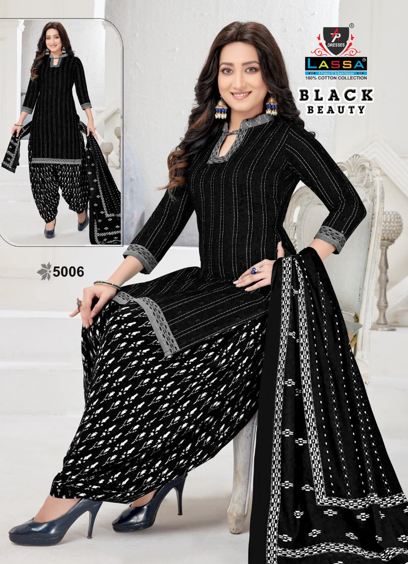 Lassa Black Beauty Vol 5 Cotton Printed Patiyala Style Party Wear Salwar Suits