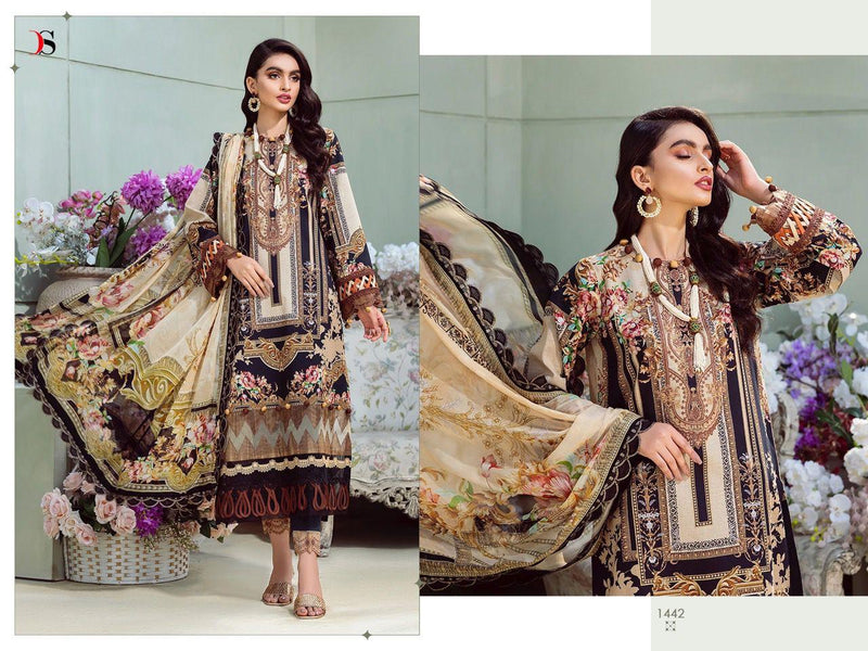 Deepsy Suits Bliss Lawn 22 Pure Cotton Embroidered Pakistani Style Party Wear Printed Salwar Suits