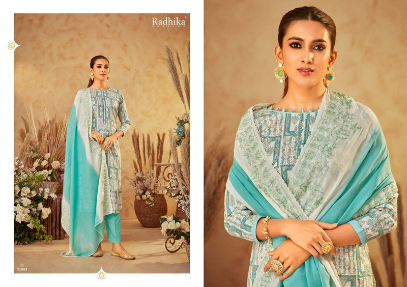 Radhika Fashion Azara Blossom Vol 10 Cotton Foil Printed Festive Wear Salwar Suits