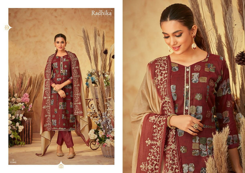 Radhika Fashion Azara Blossom Vol 10 Cotton Foil Printed Festive Wear Salwar Suits