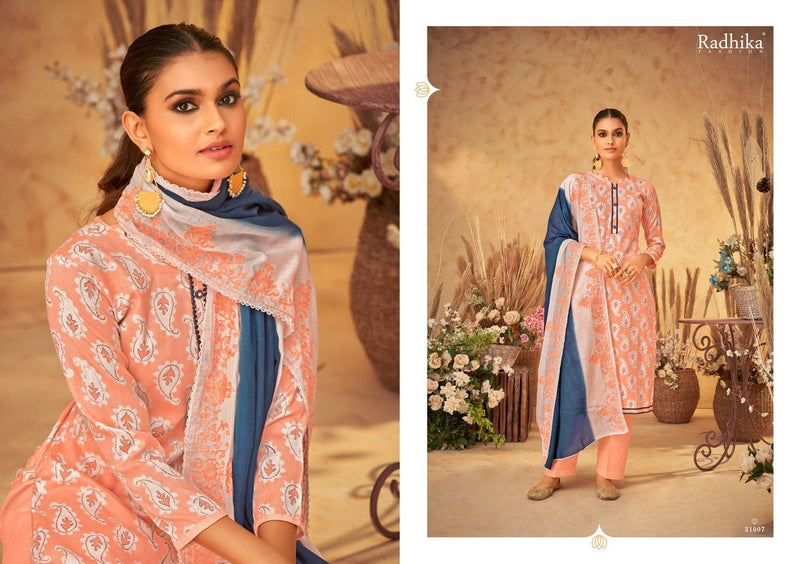 Radhika Fashion Azara Blossom Vol 10 Cotton Foil Printed Festive Wear Salwar Suits