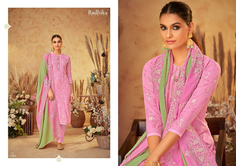 Radhika Fashion Azara Blossom Vol 10 Cotton Foil Printed Festive Wear Salwar Suits