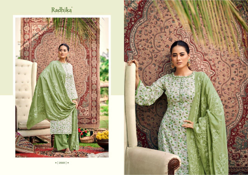 Radhika Fashion Azara Blossom Vol 9 Cotton Foil Printed Festive Wear Salwar Kameez