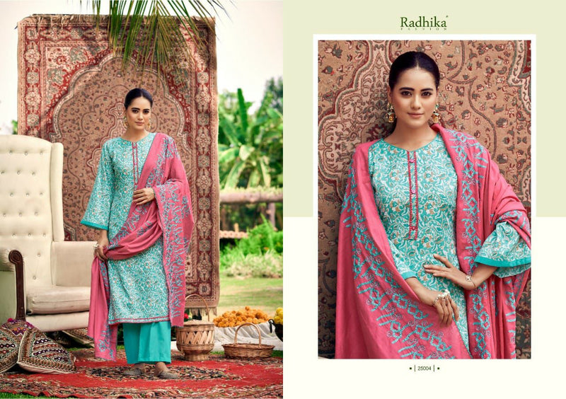 Radhika Fashion Azara Blossom Vol 9 Cotton Foil Printed Festive Wear Salwar Kameez