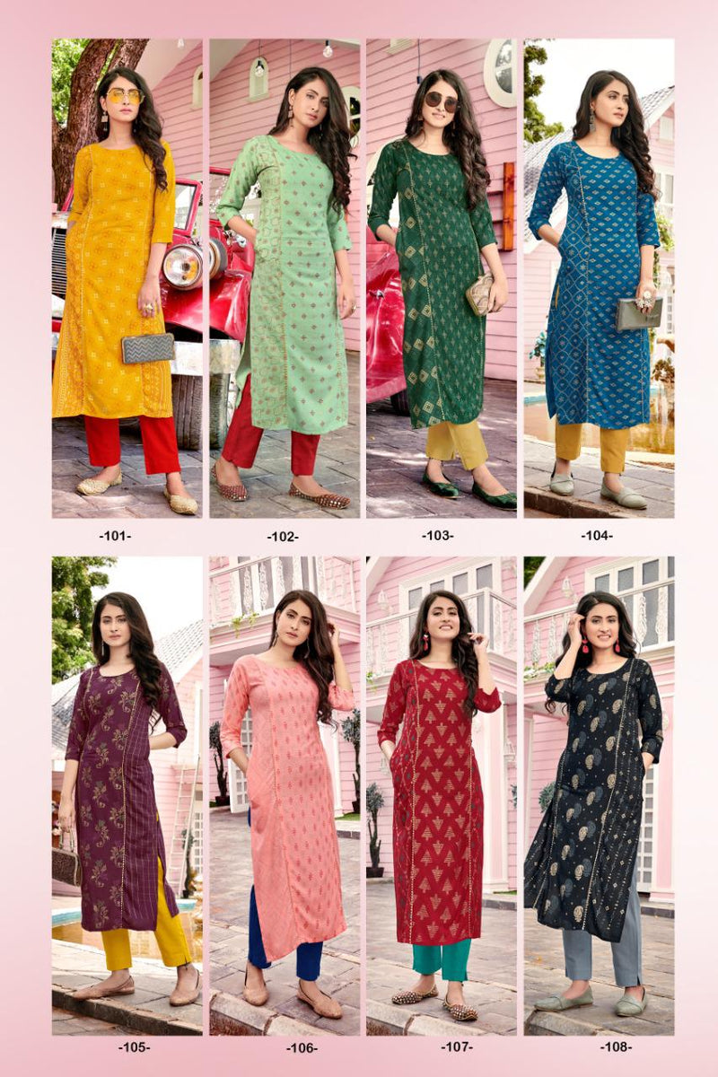 Blue Hills Hi Class Readymade  Rayon Slub Stylish Designer  Fancy Kurti