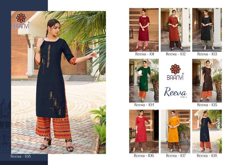 Baanvi Reeva Vol 1 Cotton With Embroidered Casual Wear Kurti