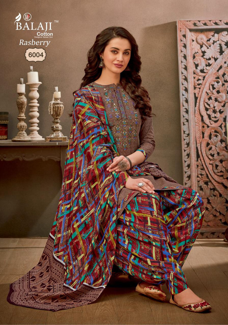 Balaji Cotton Launch Rasberry Patiyala Vol 6 Cotton Printed Fancy Look Casual Wear Salwar Suits