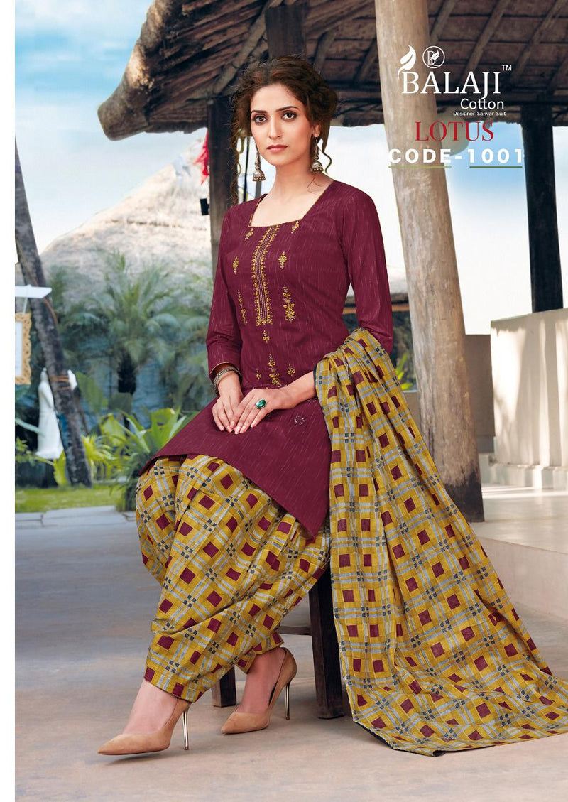 Balaji Cotton Lotus Pure Cotton Premium Work Casual Wear Dress Material