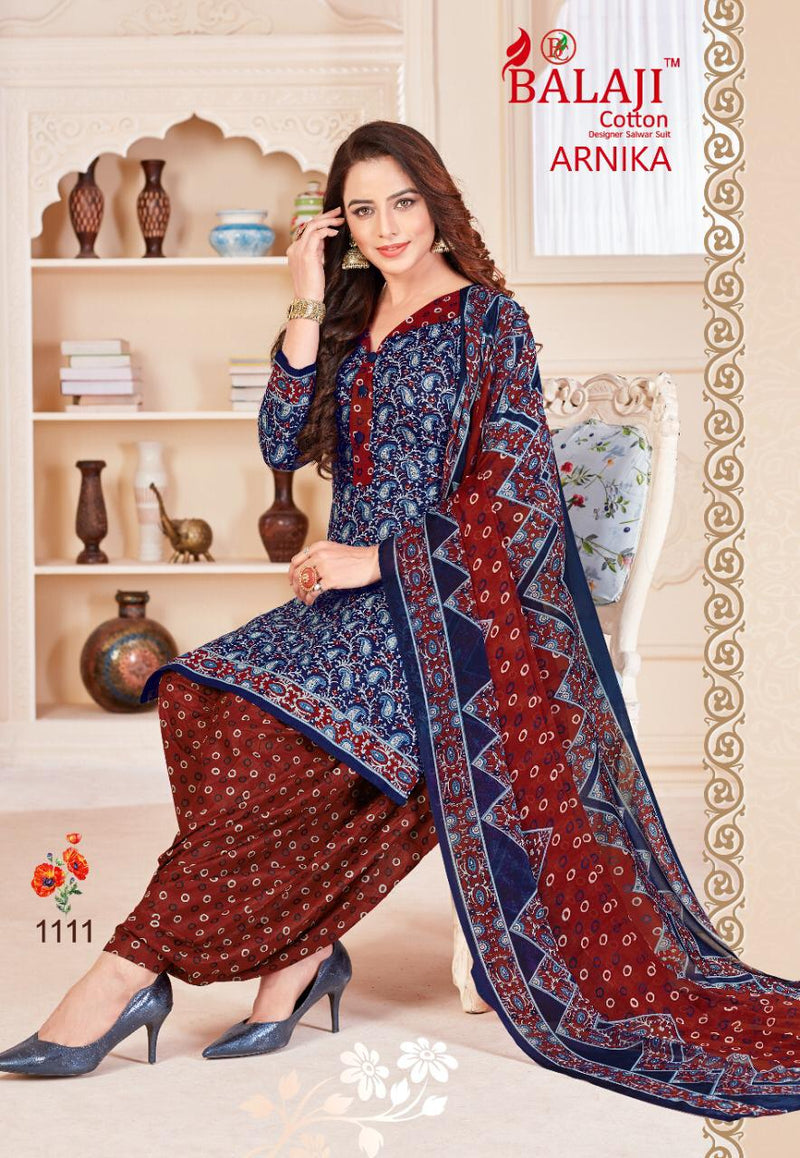 Balaji Cotton Presents By Arnika Vol 11 Cotton Deisgner Printed Patiyala Style Regular Wear Salwar Suit