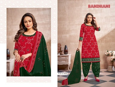 Bandhani Vol 5 By Ganesha Fashion Pure Cotton Fancy Wear Readymade Salwar Kameez With Inner
