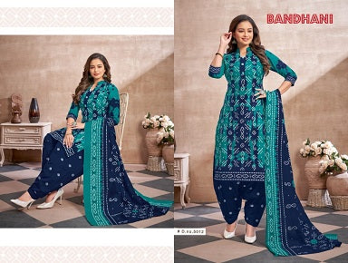 Bandhani Vol 5 By Ganesha Fashion Pure Cotton Fancy Wear Readymade Salwar Kameez With Inner