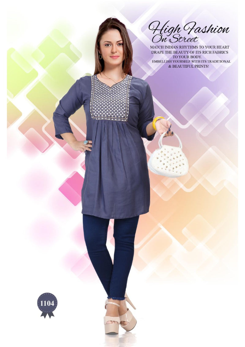 Beauty Queen Casuals Heavy Rayon Short Readymade Fancy Wear Classic Look Kurtis