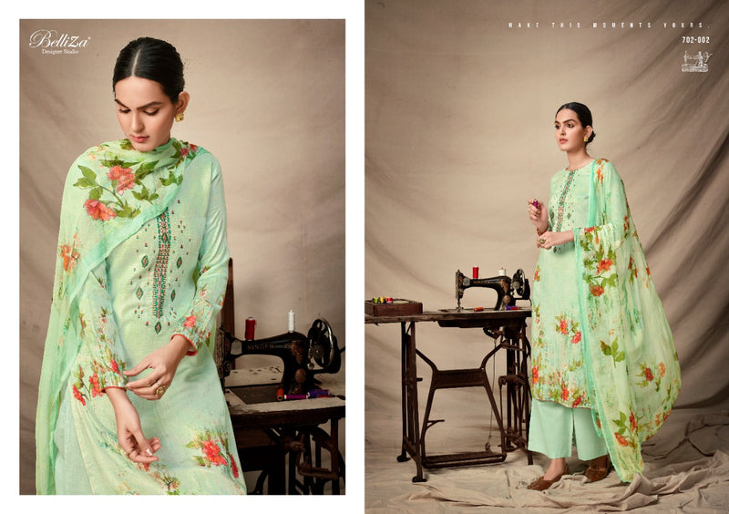 Belliza Designer Studio Panache Cotton Satin Designer Salwar Kameez