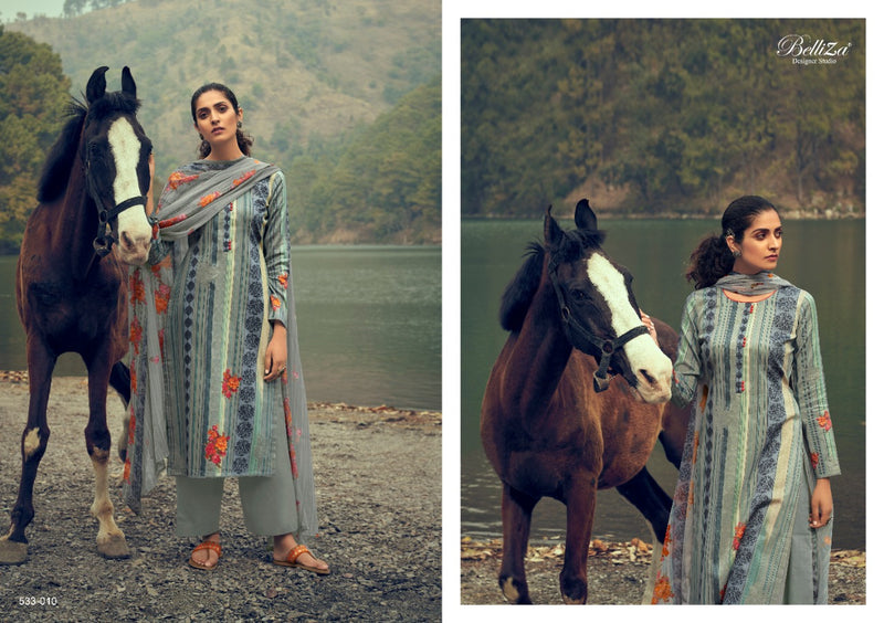 Belliza Designer Studio Riwaaz Pure Jam Cotton Digital Print Work Salwar Kameez
