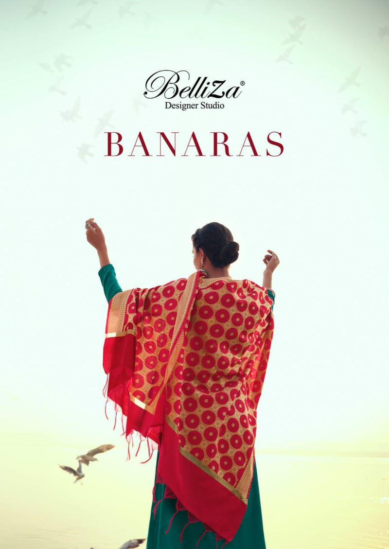 Belliza Designer Studio Banaras Pure Jam Cotton Embroidery Work Salwar Kameez