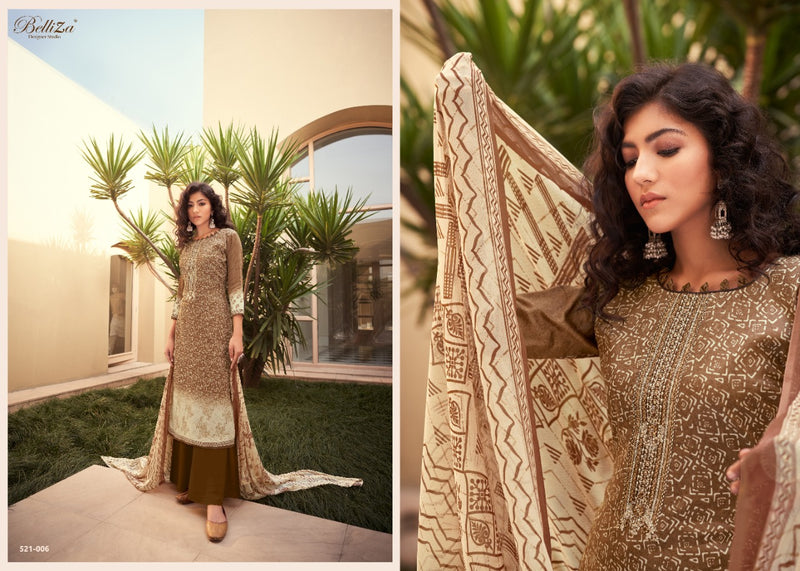 Belliza Designer Studio Bliss Pure Jam Cotton Heavy Embroidery Work Salwar Kameez