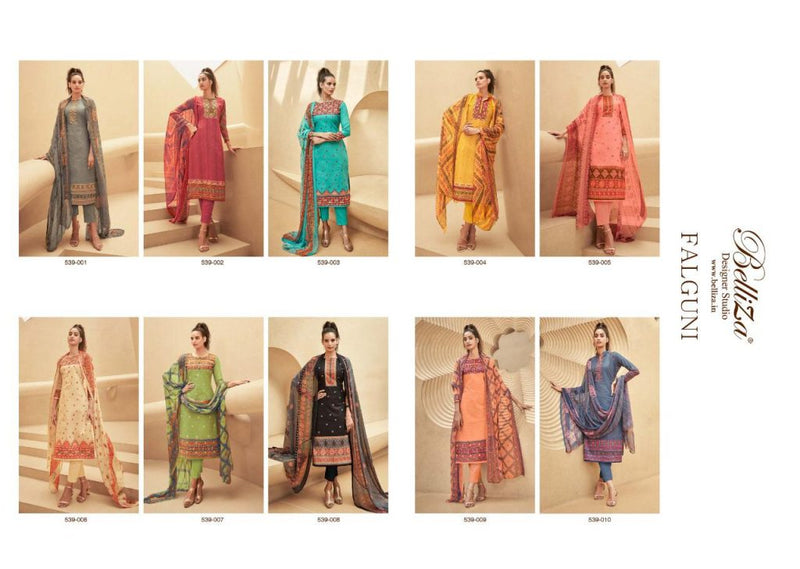 Belliza Designer Studio Falguni Cotton Print with Heavy Mirror Work Salwar Suit