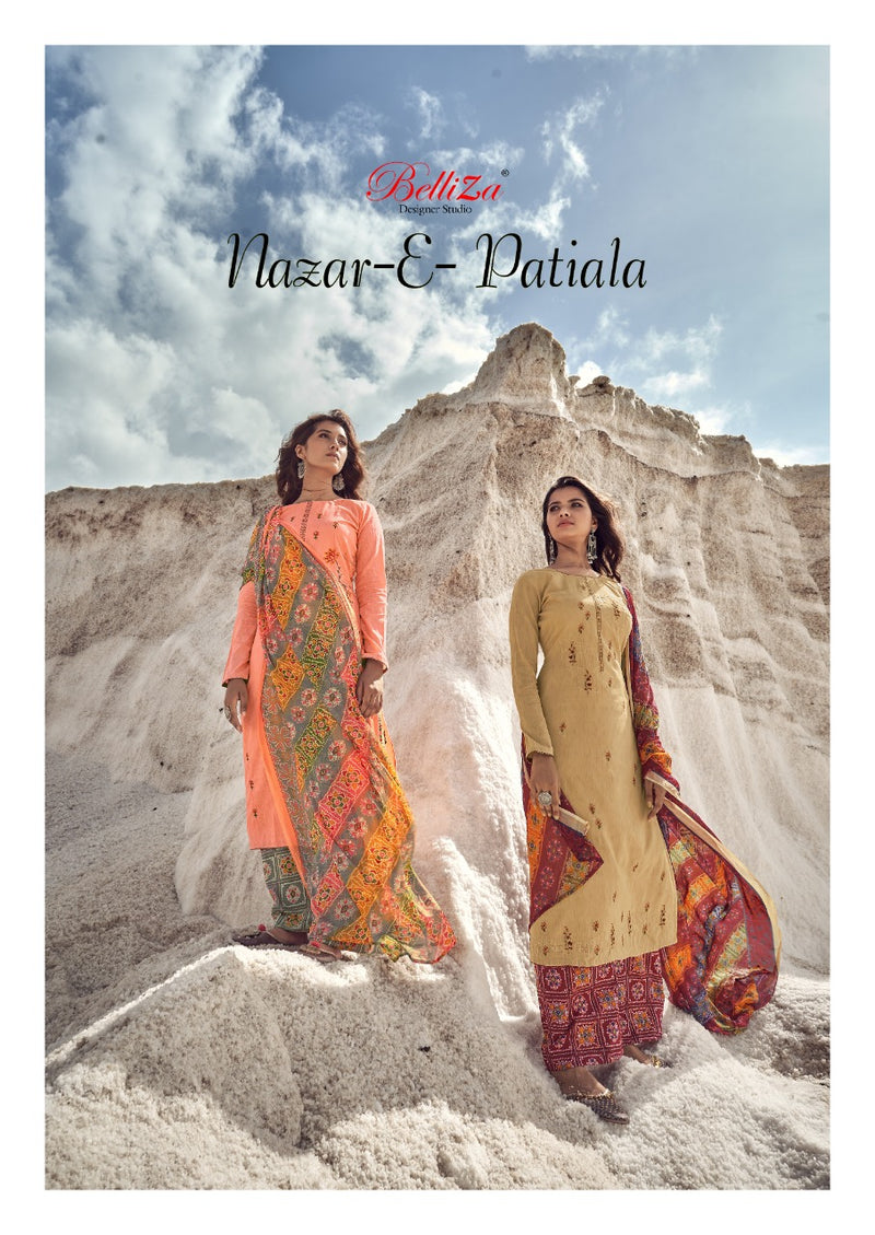 Belliza Designer Studio Nazar E Patiyala Jam Cotton Print With Embroidery Work Gorgeous Look Pakistani Salwar Kameez