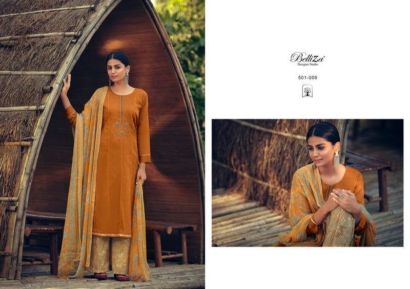 Belliza Designer Studio Nazar E Patiyala Vol 5 Pure Jam Cotton Kashmiri Work Salwar Kameez